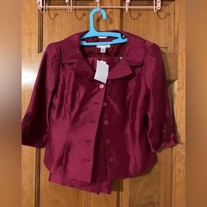 Talbots petite Merlot 2 piece suite